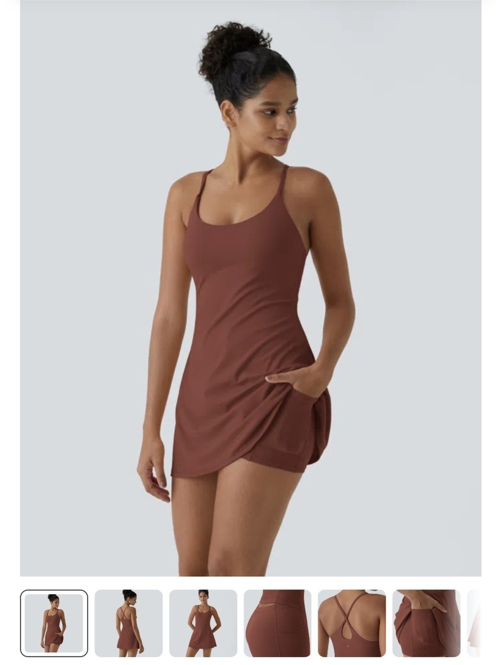 HALARA SoftlyZero™ Plush Backless Active Dress-Longer Length-Easy Peezy - Picture 3 of 14